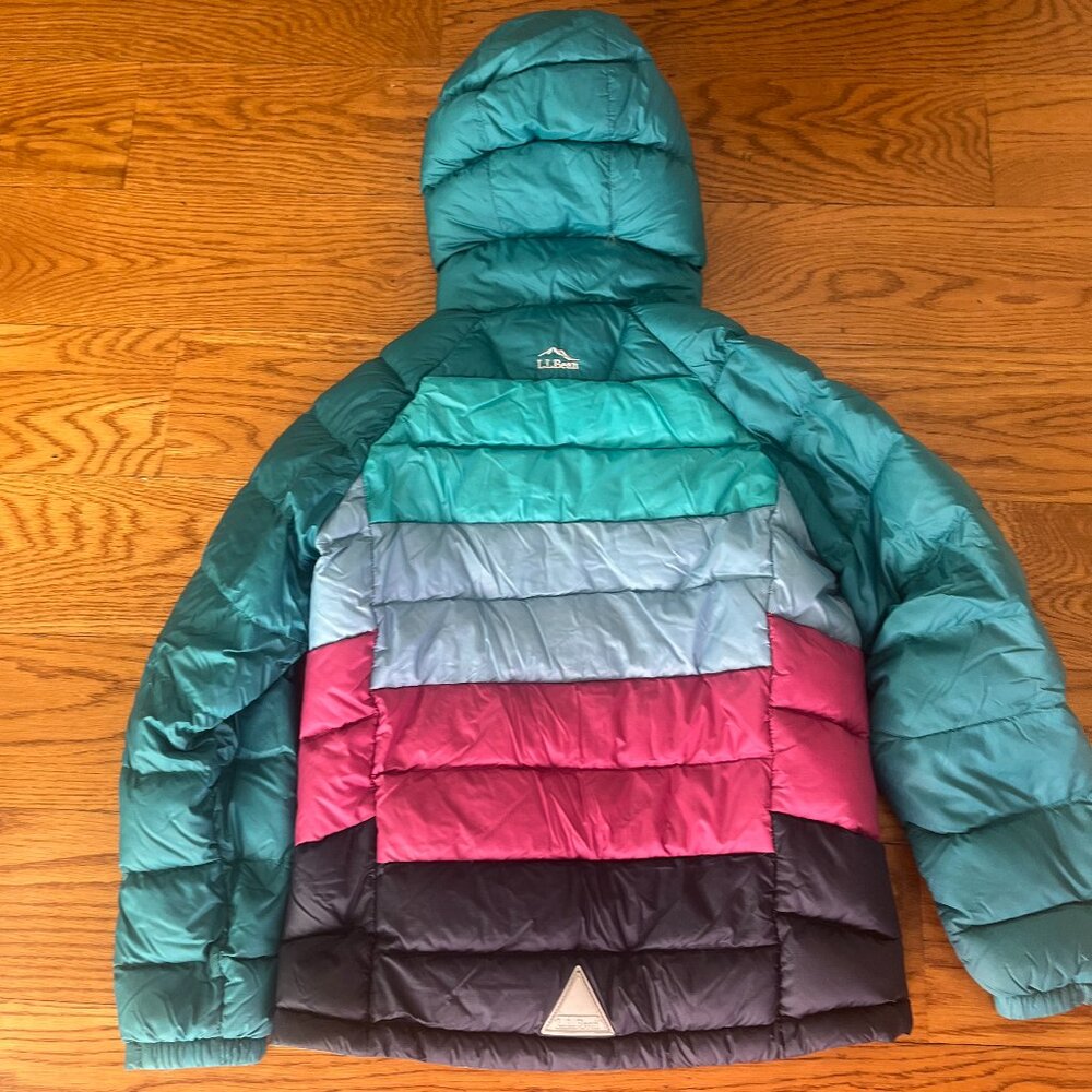 L.L. Bean 650 Down Jacket Color Block Size 10-12